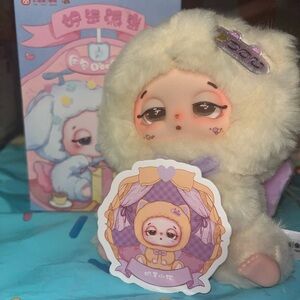 DouDou Sleepy Baby - Milk Puff Little Cat Plush Pendant